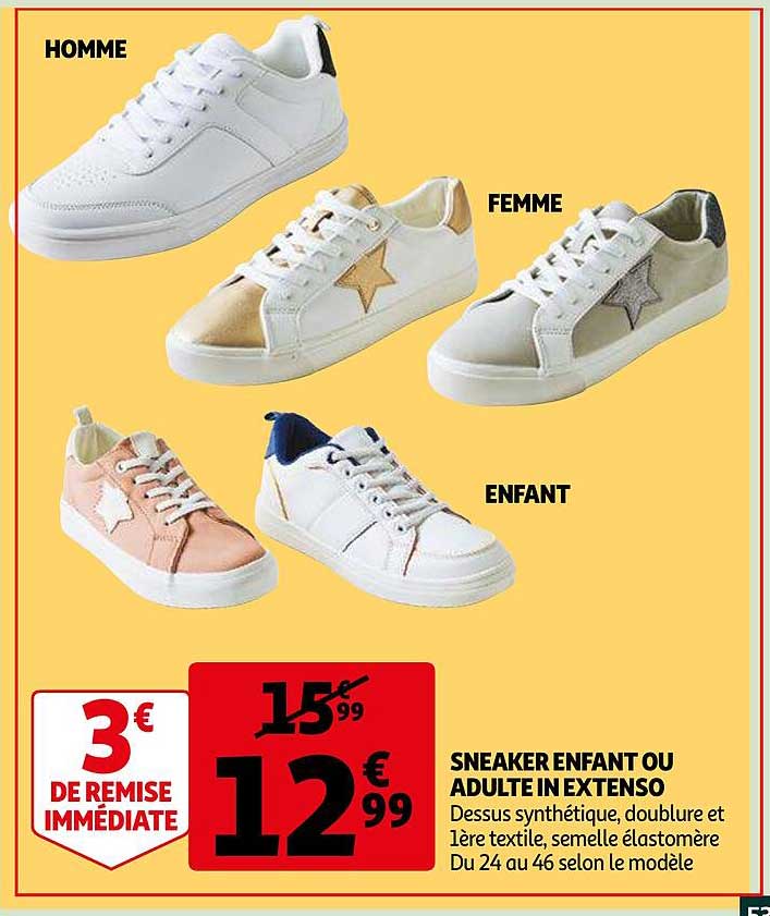 sneaker enfant ou adulte in extenso
