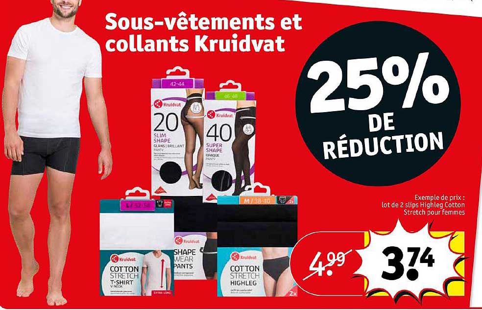 sous-vêtements et collants kruidvat