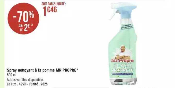 spray nettoyant à la pomme mr propre