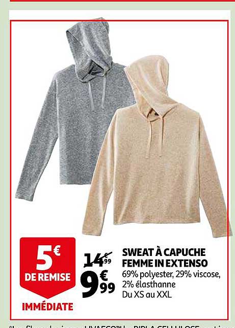 sweat à capuche femme in extenso