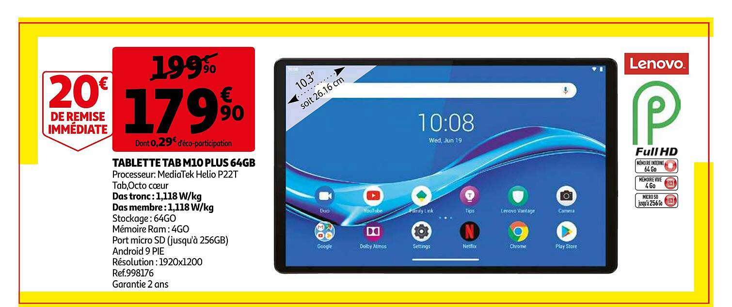 tablette tab m10 plus 64gb