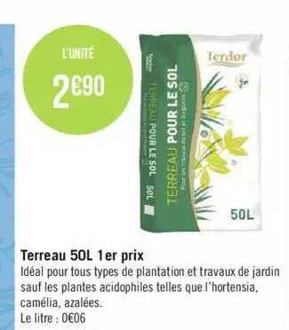 terreau 50l 1er prix