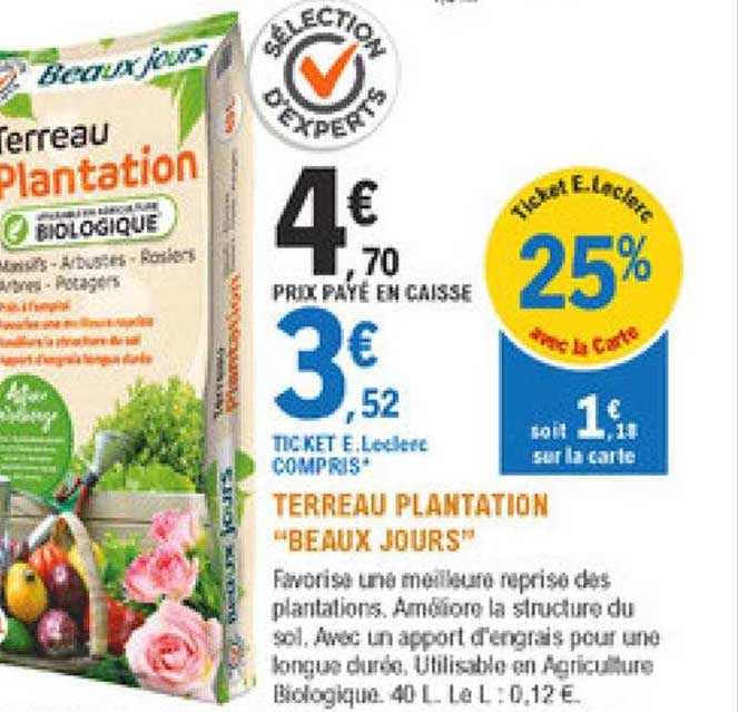 terreau plantation "beaux jours"