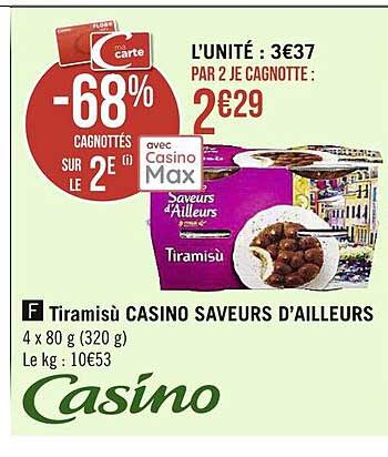 tiramisù casino saveurs d'ailleurs