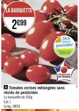 tomates cerises mélangées sans résidu de pesticides
