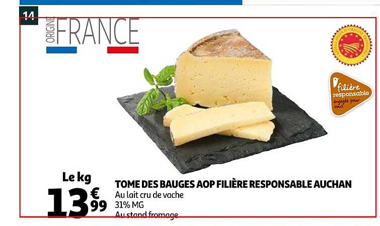 tome des bauges aop filière responsable auchan