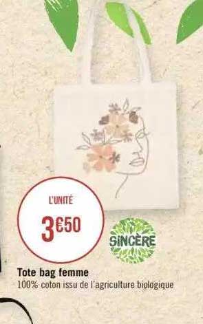 tote bag femme sincère