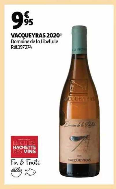 vacqueyras 2020 domaine de la libellule