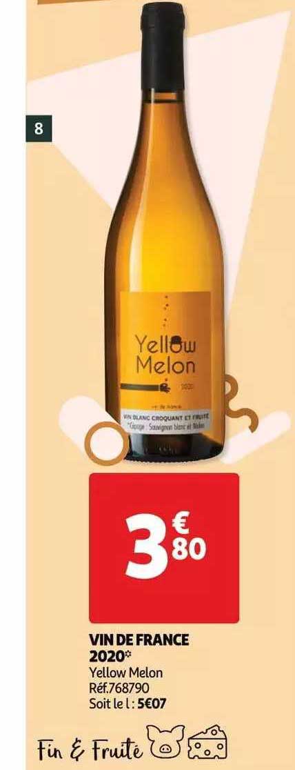 vin de france 2020 yellow melon