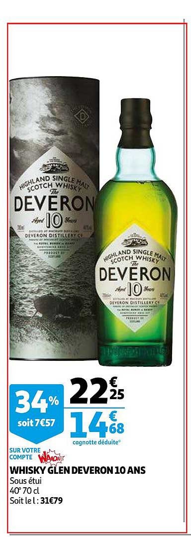 whisky glen deveron 10 ans