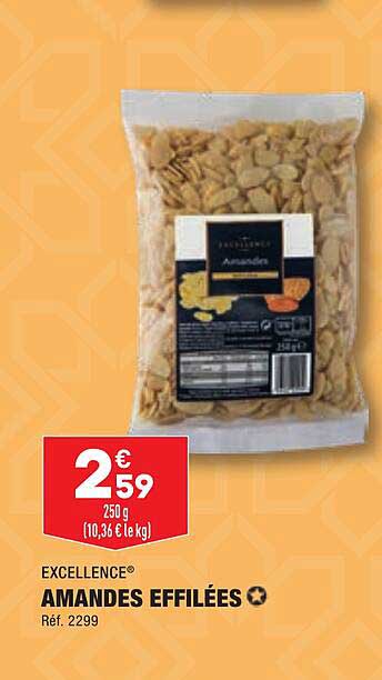 amandes effilées excellence
