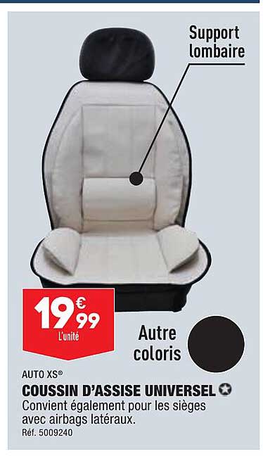 coussin d'assise universel auto xs