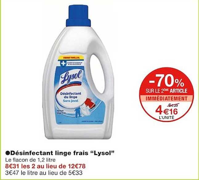 Désinfectant Linge Frais "lysol"