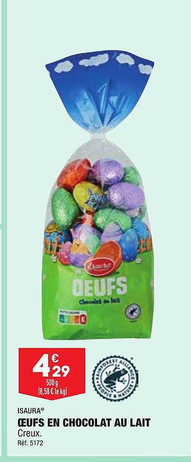 œufs en chocolat au lait isaura