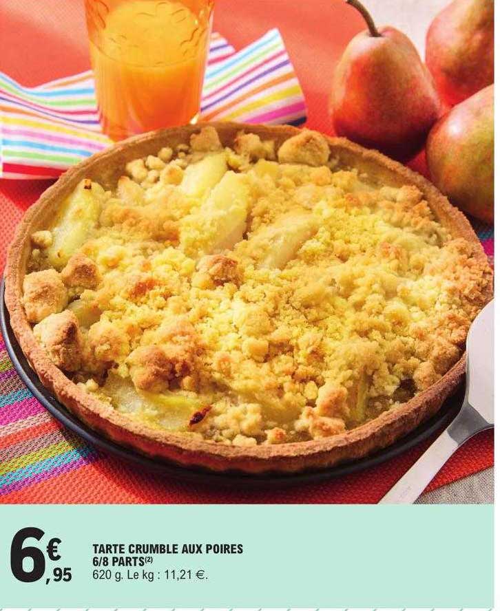 Tarte Crumble Aux Poires 6-8 Parts