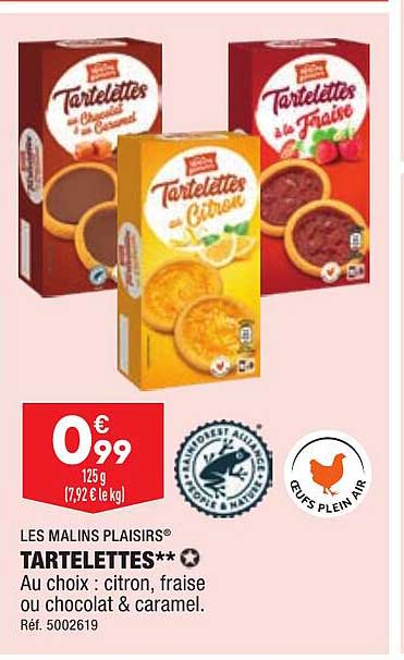 tartelettes les malins plaisirs