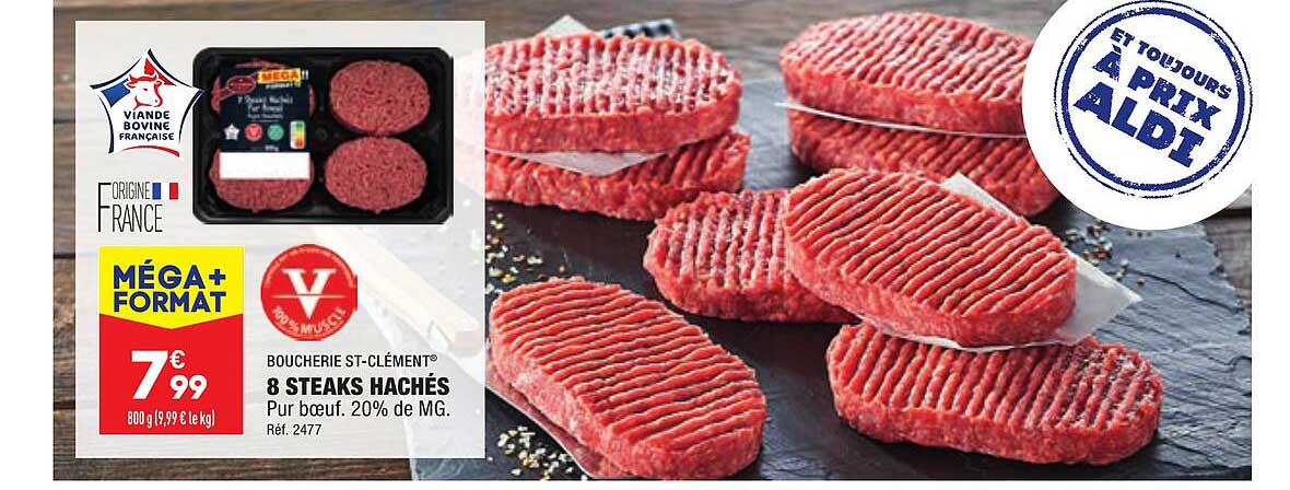 8 Steaks Hachés Boucherie St-clément
