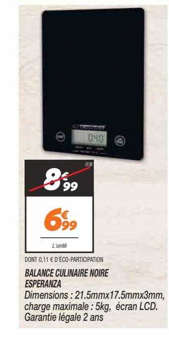 balance culinaire noire esperanza