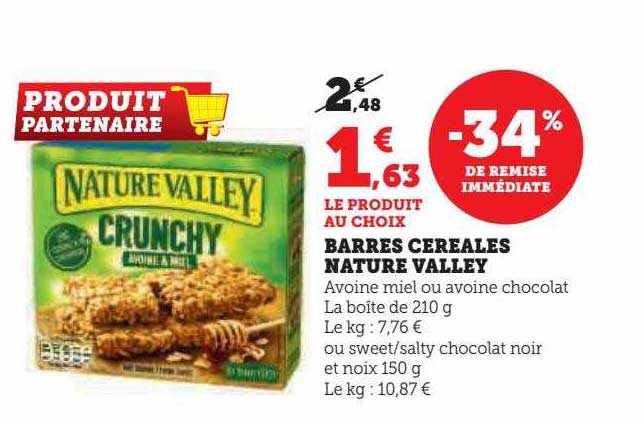 barres céréales nature valley