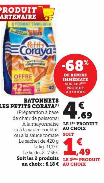 Bâtonnets Les Petits Coraya