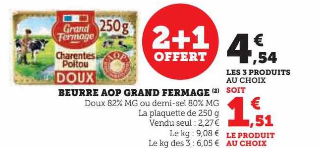 beurre aop grand fermage