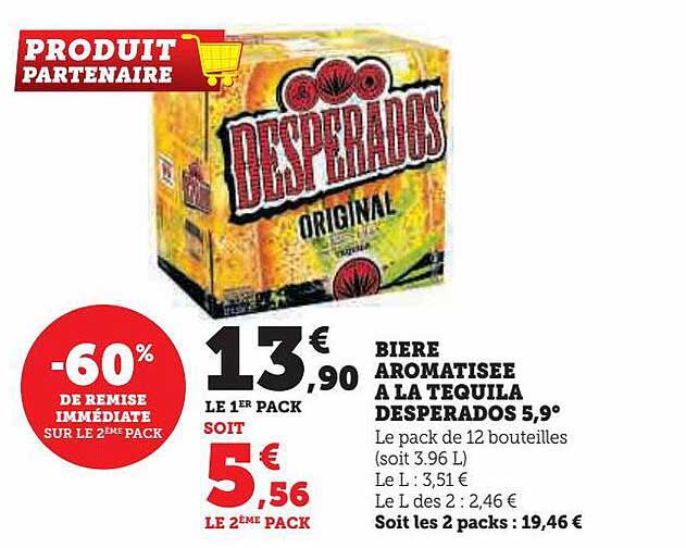 Bière Aromatisée à La Tequila Desperados 5,9°