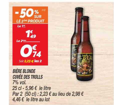 bière blonde cuvée des trolls