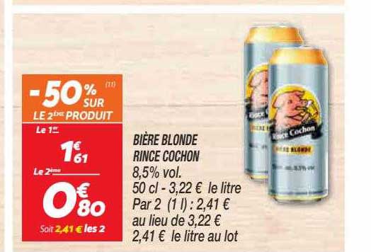 bière blonde rince cochon