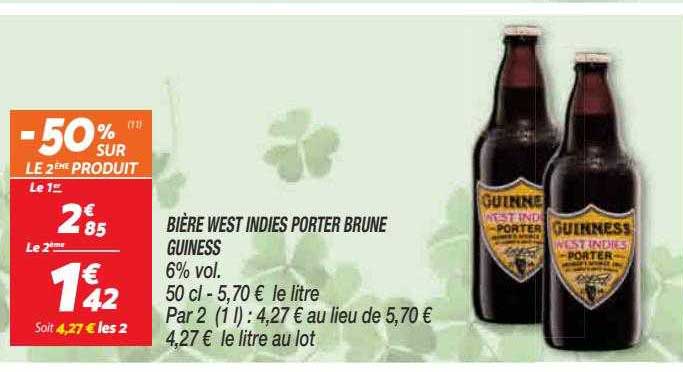 bière west indies porter brune guinness