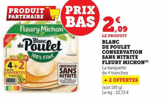 blanc de poulet conservation sans nitrite fleury michon