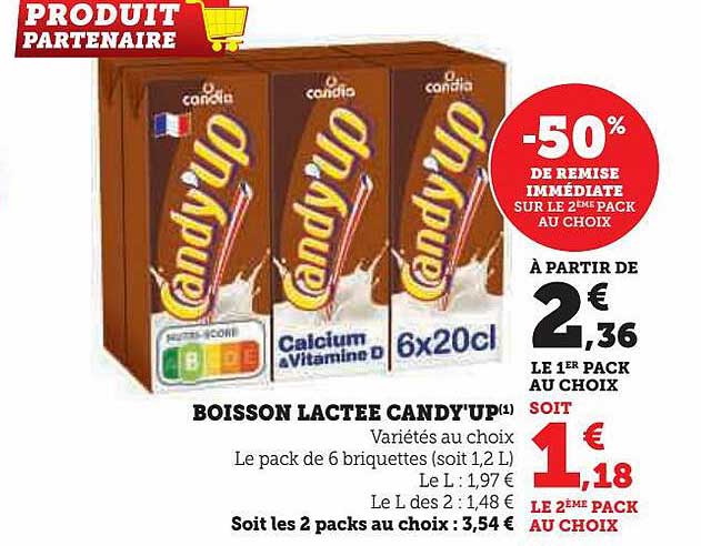boisson lactée candy'up