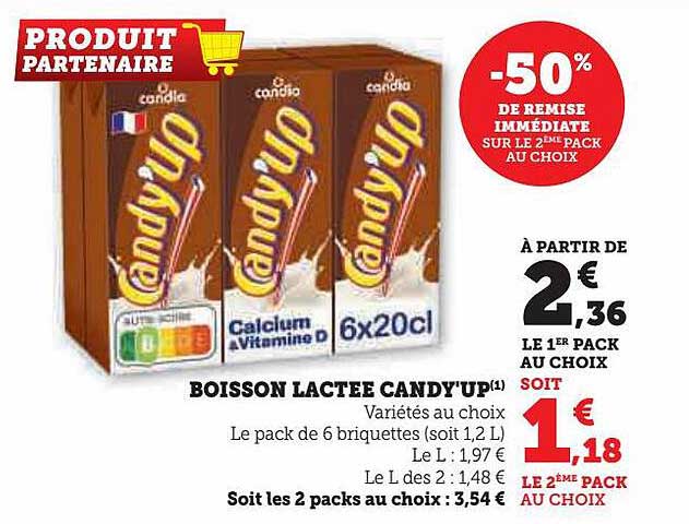 boisson lactée candy'up