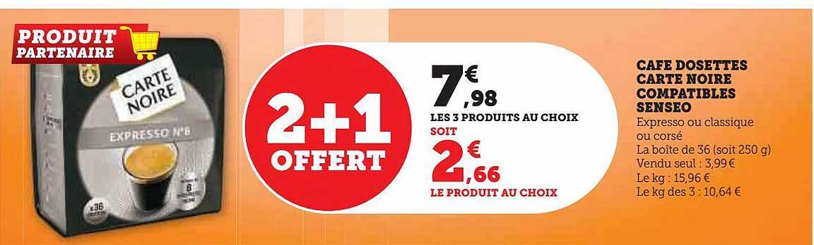 café dosettes carte noire compatibles senseo
