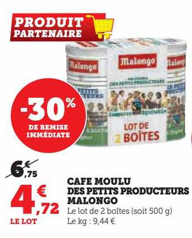 café moulu des petits producteurs malongo