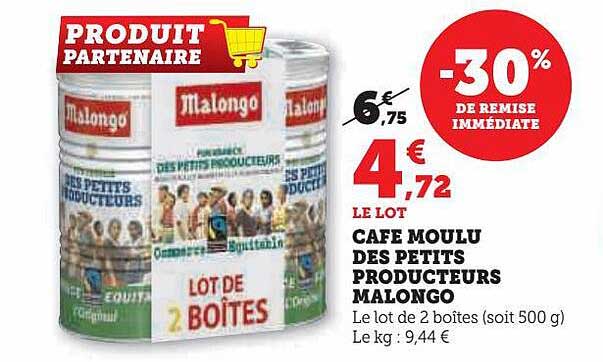 café moulu des petits producteurs malongo