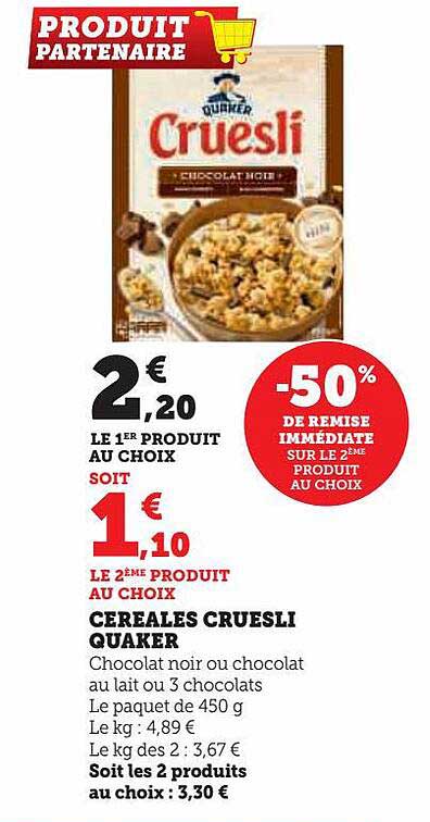 Céréales Cruesli Quaker