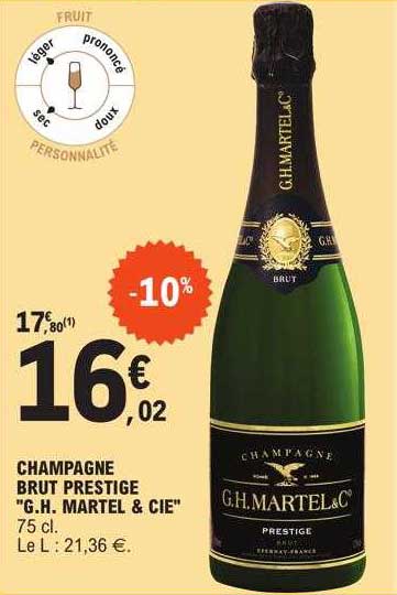 champagne brut prestige "g.h. martel & cie"