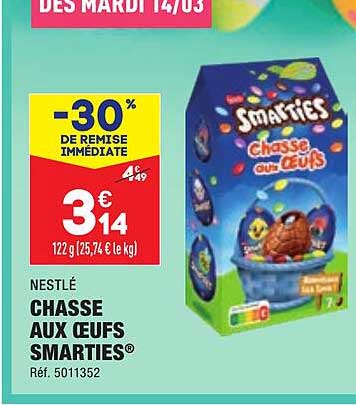 chasse aux œufs smarties nestlé