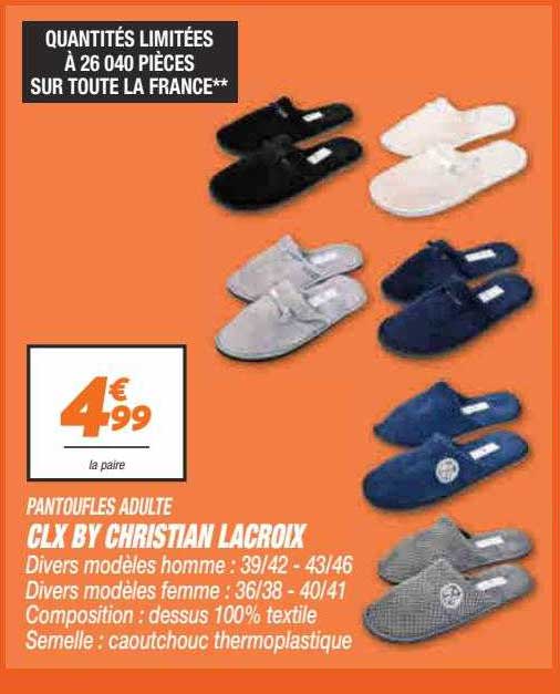 clx by christian lacroix pantoufles adulte