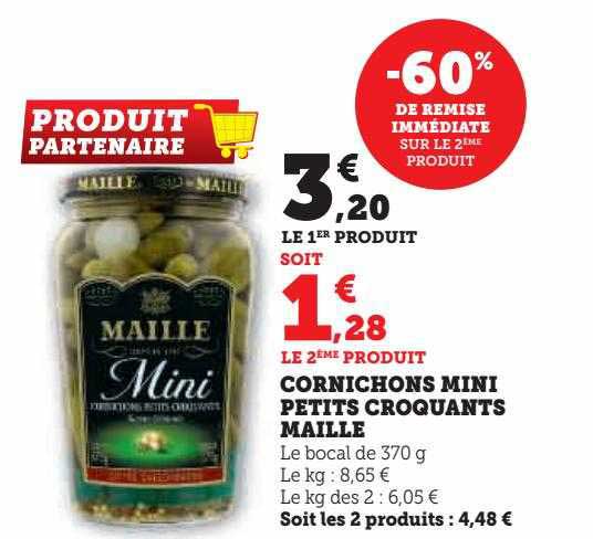 Cornichons Mini Petits Croquants Maille