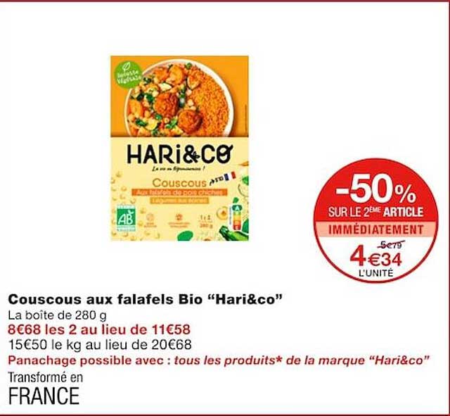 Couscous Aux Falafels Bio "hari & Co"