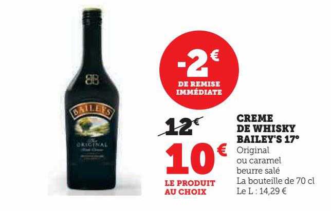 crème de whisky bailey's 17°