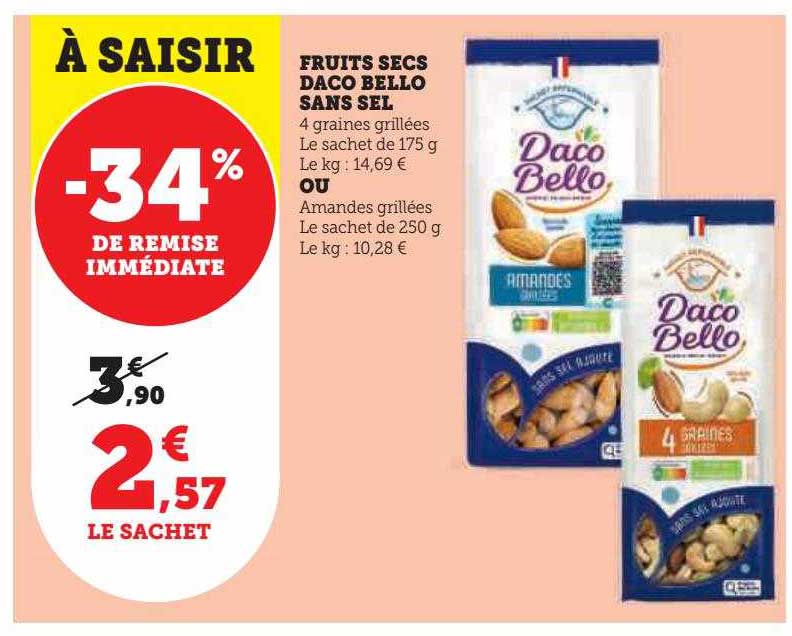 fruits secs daco bello sans sel