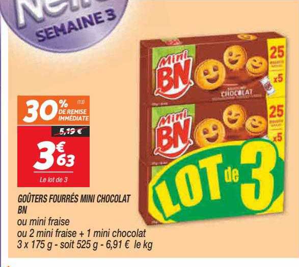 Goûters Fourrés Mini Chocolat Bn