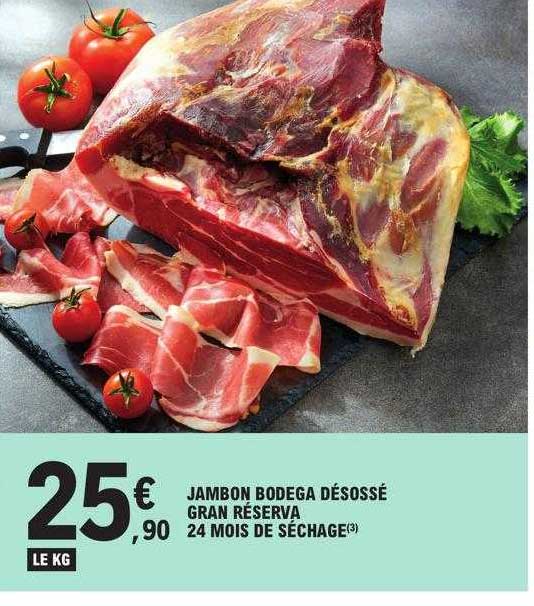 jambon bodego désossé gran réserva 24 mois de séchage