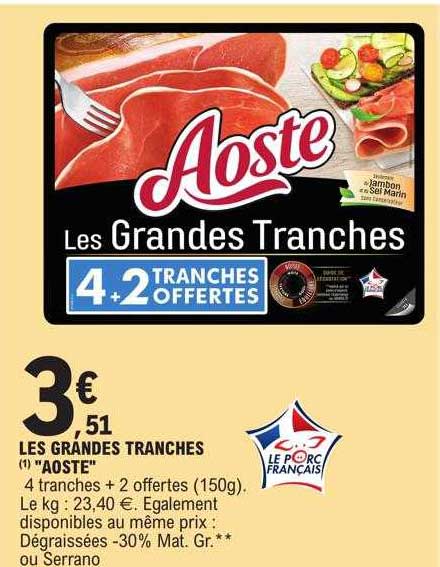 les grandes tranches "aoste"