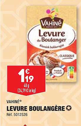 levure boulangère vahiné