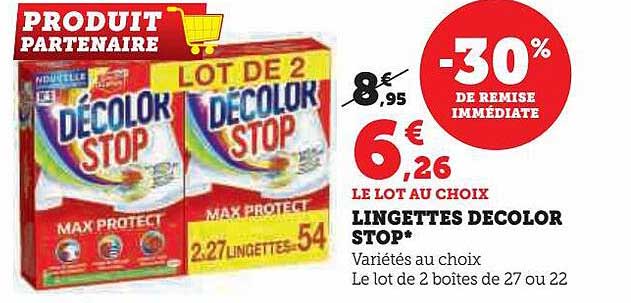lingettes décolor stop