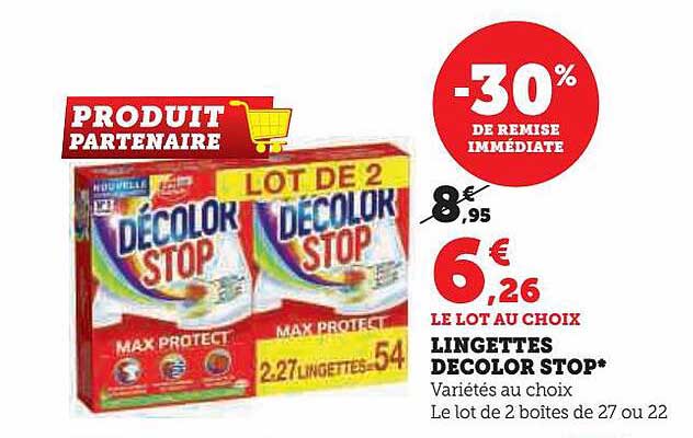 lingettes décolor stop