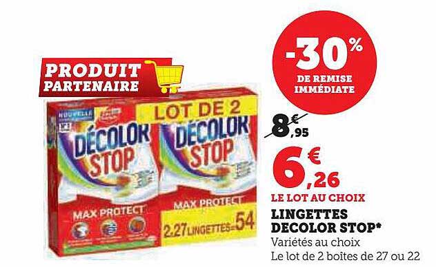 lingettes décolor stop
